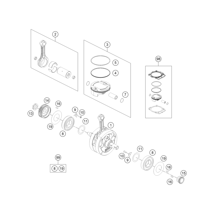 VILEBREQUIN, PISTON HUSQVARNA 450 FE 2026