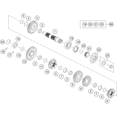 BOITE DE VITESSE II - ARBRE...