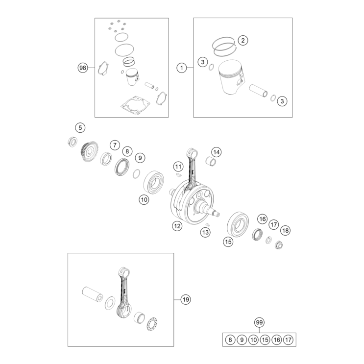 VILEBREQUIN, PISTON	 HUSQVARNA 300 PRO 2026