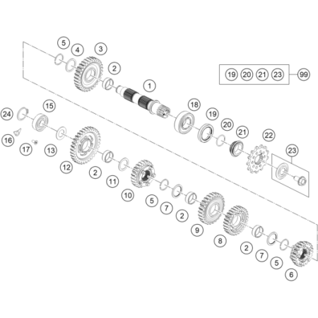 BOITE DE VITESSE II - ARBRE...