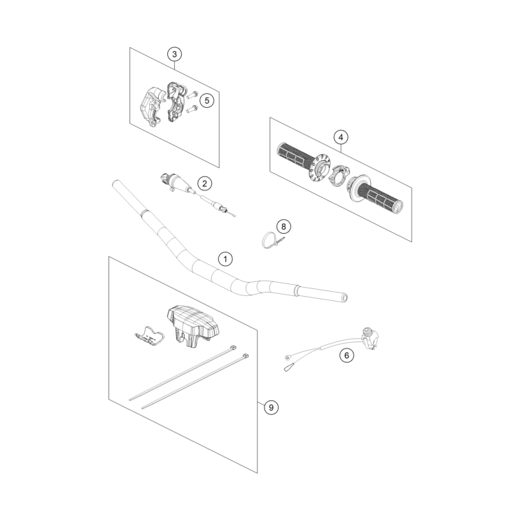 VUE ECLATEE GUIDON, ARMATURES HUSQVARNA 50 TC 2026