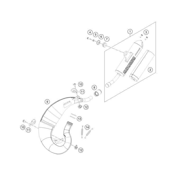 VUE ECLATEE ECHAPPEMENT HUSQVARNA 50 TC 2026