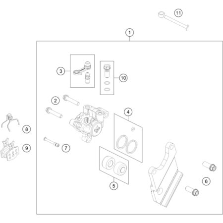 VUE ECLATEE ETRIER DE FREIN...