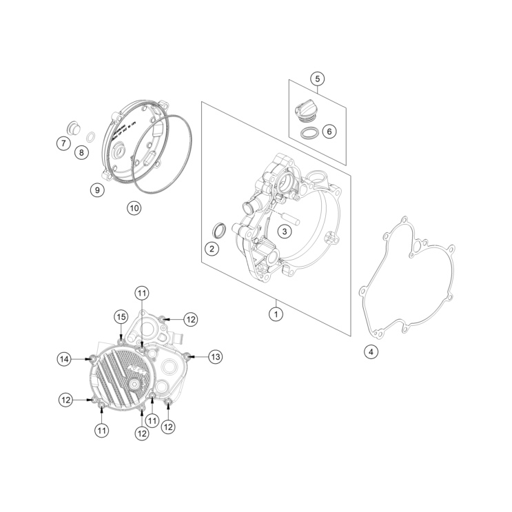 VUE ECLATEE COUVERCLE D’EMBRAYAGE HUSQVARNA 50 TC 2026