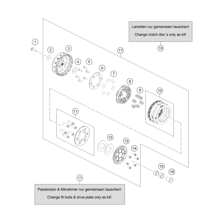 VUE ECLATEE EMBRAYAGE HUSQVARNA 50 TC 2026