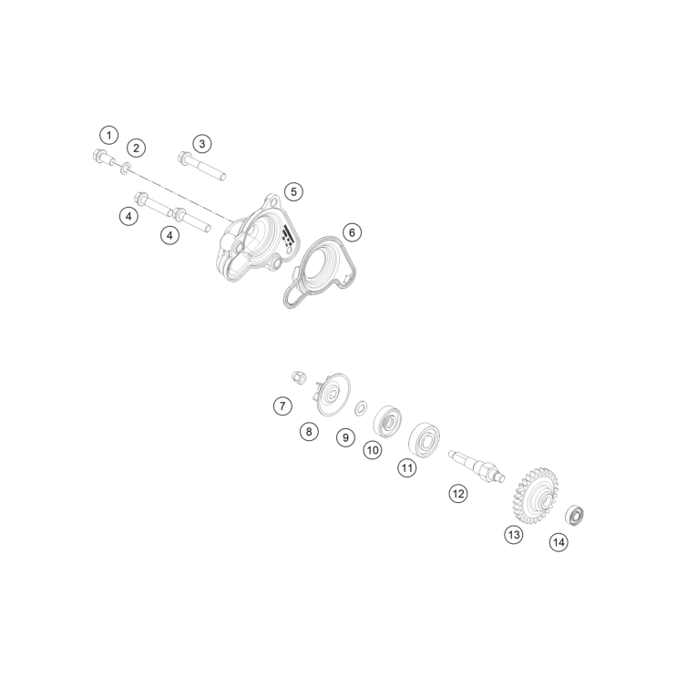 VUE ECLATEE POMPE A EAU HUSQVARNA 50 TC 2026