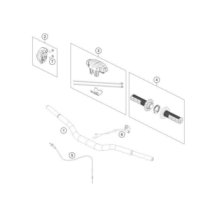 VUE ECLATEE GUIDON, ARMATURES HUSQVARNA 65 TC 2026