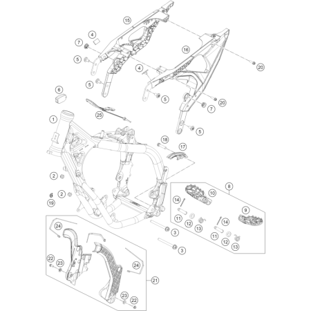VUE ECLATEE CADRE HUSQVARNA...