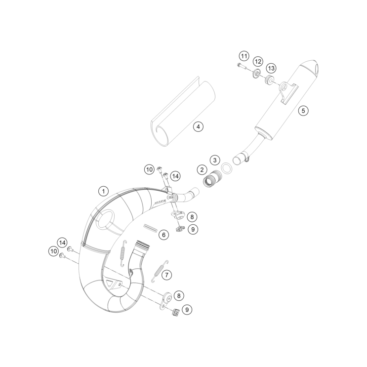 VUE ECLATEE ECHAPPEMENT HUSQVARNA 65 TC 2026