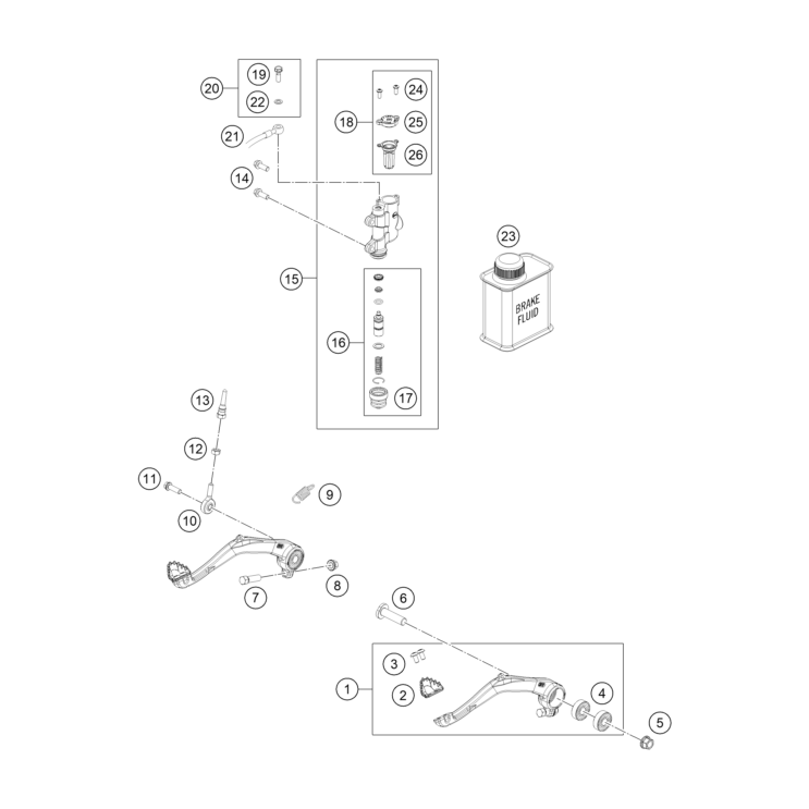 VUE ECLATEE ETRIER DE FREIN AVANT HUSQVARNA 65 TC 2026