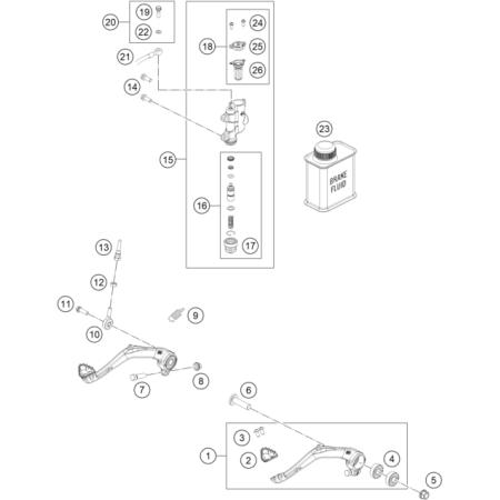 VUE ECLATEE ETRIER DE FREIN...