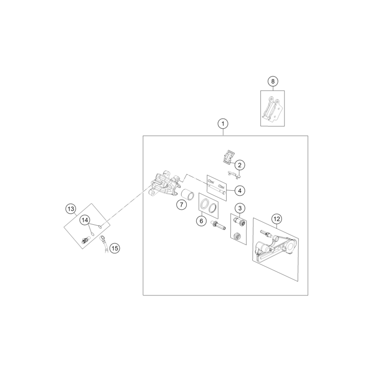 VUE ECLATEE ETRIER DE FREIN ARRIERE HUSQVARNA 65 TC 2026