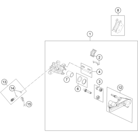 VUE ECLATEE ETRIER DE FREIN...