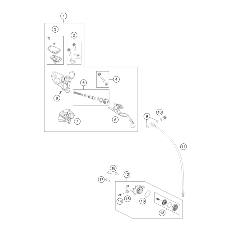 VUE ECLATEE SYSTEME D'EMBRAYAGE HUSQVARNA 65 TC 2026