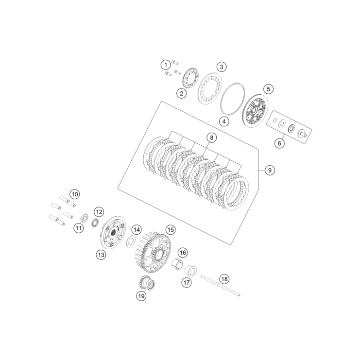 VUE ECLATEE EMBRAYAGE HUSQVARNA 85 TC 17/14 2026