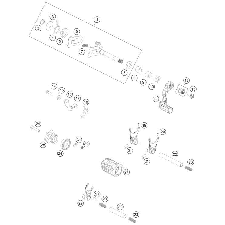 VUE ECLATEE MECANISME DE SELECTION HUSQVARNA 85 TC 17/14 2026