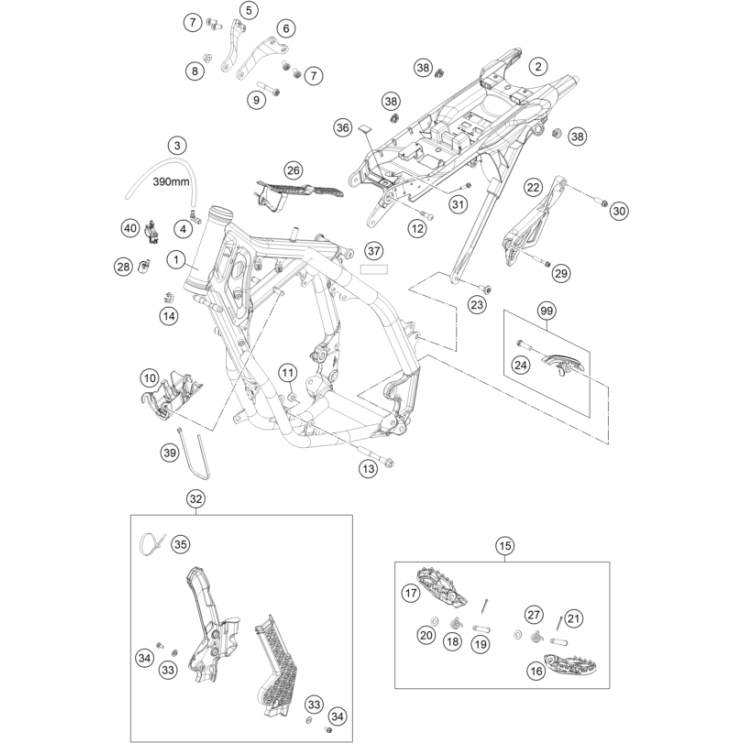 VUE ECLATEE CADRE HUSQVARNA 85 TC 19/16 2026