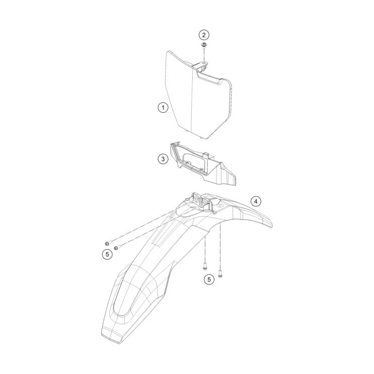 VUE ECLATEE PLAQUE, GARDE-BOUE HUSQVARNA 85 TC 19/16 2026