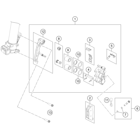 VUE ECLATEE ETRIER DE FREIN...