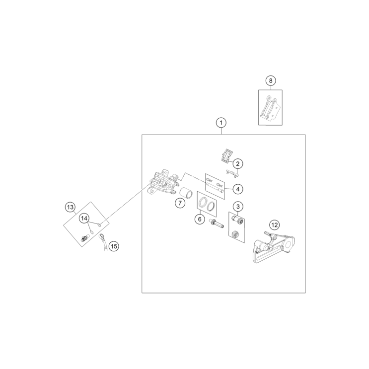 VUE ECLATEE ETRIER DE FREIN ARRIERE HUSQVARNA 85 TC 19/16 2026