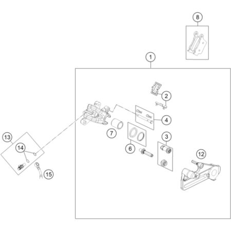 VUE ECLATEE ETRIER DE FREIN...