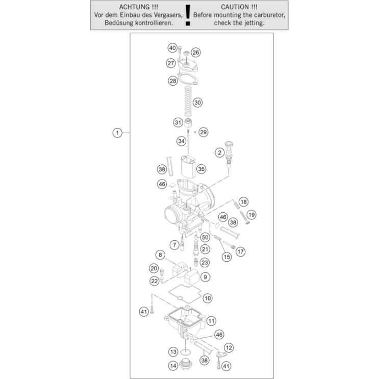 VUE ECLATEE CARBURATEUR HUSQVARNA 85 TC 19/16 2026