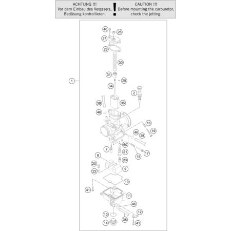 VUE ECLATEE CARBURATEUR...