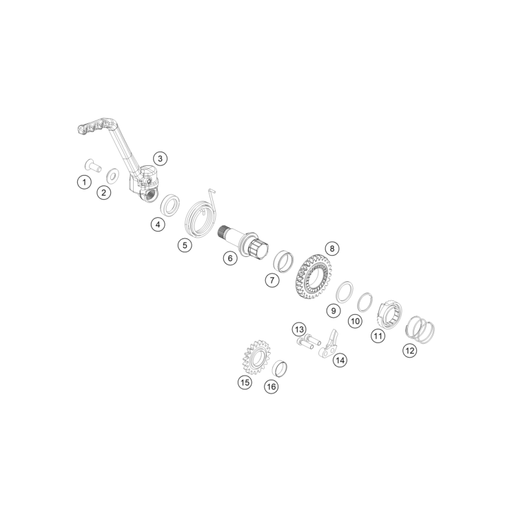 VUE ECLATEE DEMARREUR KICK HUSQVARNA 85 TC 19/16 2026