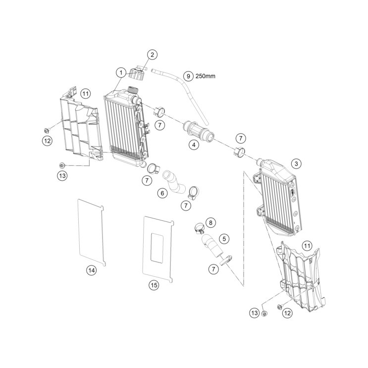 VUE ECLATEE RADIATEURS HUSQVARNA 85 TC 19/16 2026