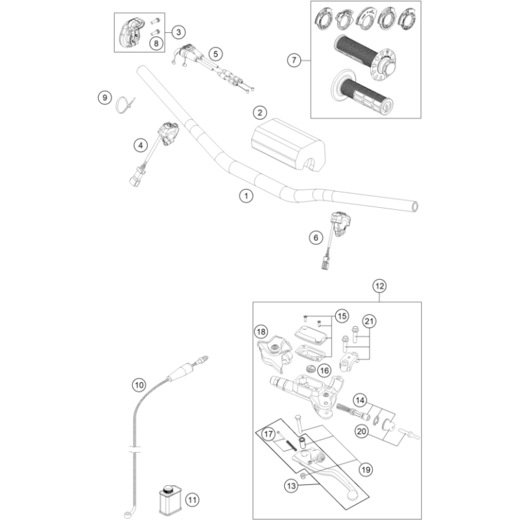 VUE ECLATEE GUIDON, ARMATURES HUSQVARNA 125 TC 2026