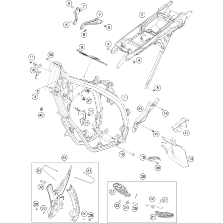 VUE ECLATEE CADRE HUSQVARNA...
