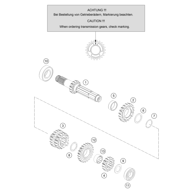 VUE ECLATEE ARBRE PRIMAIRE HUSQVARNA 125 TC 2026