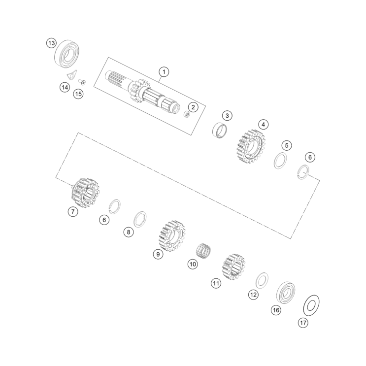 VUE ECLATEE ARBRE PRIMAIRE HUSQVARNA 250 TC 2026