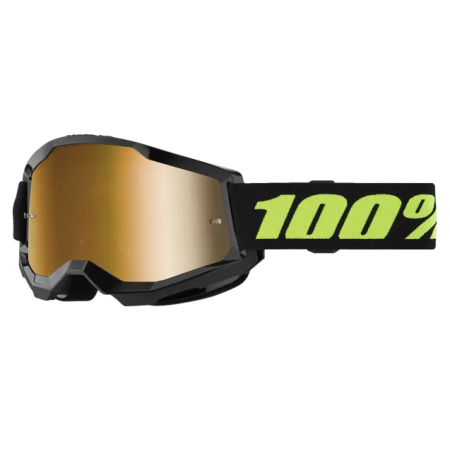 Masque 100% STRATA 2 SOLR ECLIPS Noir écran irridium or 