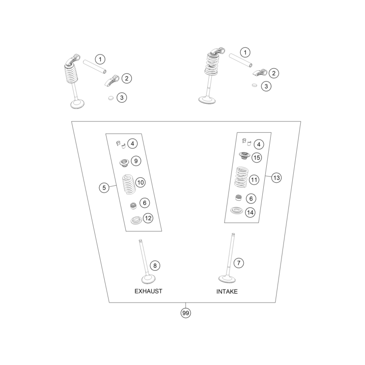 VUE ECLATEE GUIDES DE SOUPAPES HUSQVARNA 250 FC 2026