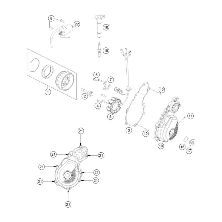 VUE ECLATEE ALLUMAGE HUSQVARNA 250 FC 2026