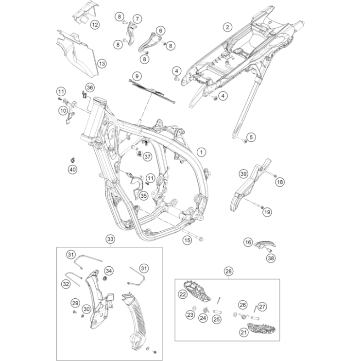 VUE ECLATEE CADRE HUSQVARNA 250 FC 2026