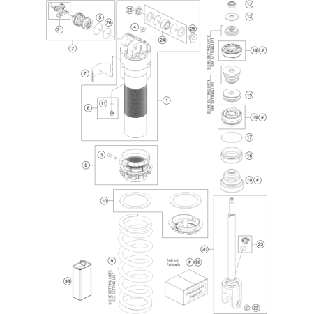 VUE ECLATEE AMORTISSEUR...