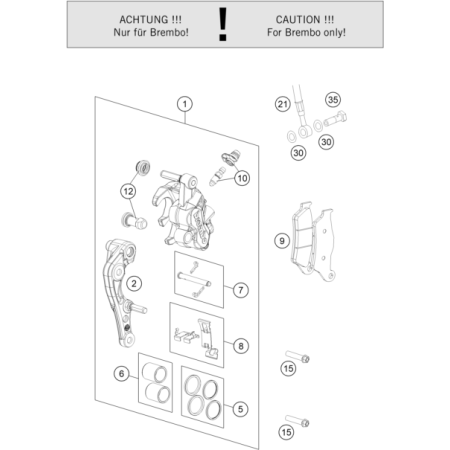 VUE ECLATEE ETRIER DE FREIN...