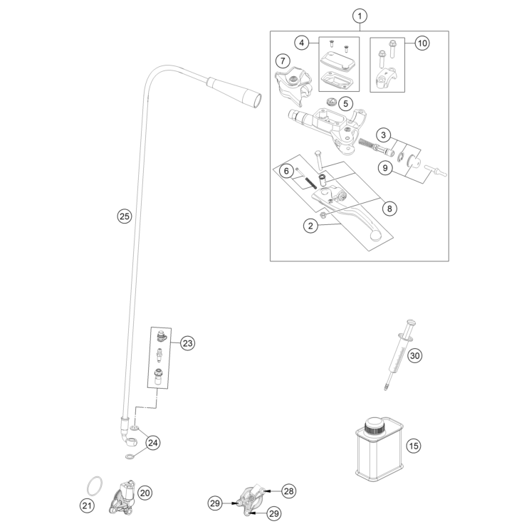 VUE ECLATEE SYSTÉME DE COMMANDE D'EMBRAYAGE HUSQVARNA 450 FC 2026