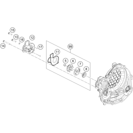 VUE ECLATEE POMPE A EAU...