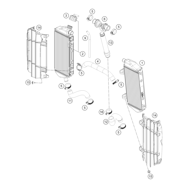 VUE ECLATEE RADIATEURS HUSQVARNA 450 FC 2026