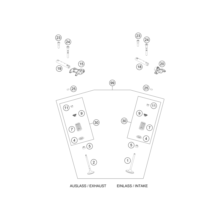 VUE ECLATEE GUIDES DE SOUPAPES HUSQVARNA 450 FC 2026