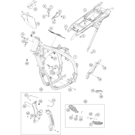 VUE ECLATEE CADRE HUSQVARNA...