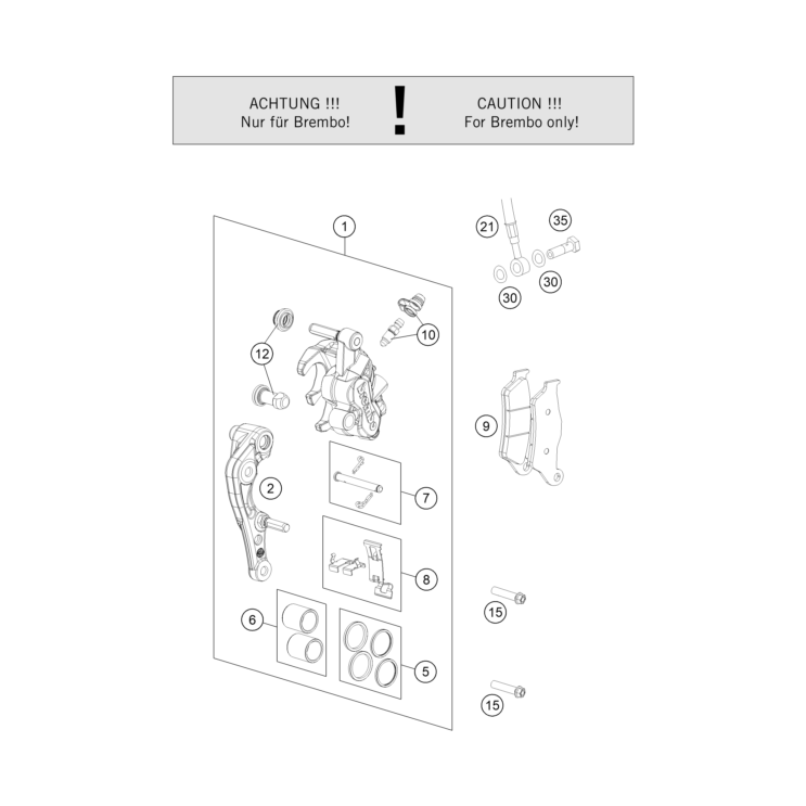 VUE ECLATEE ETRIER DE FREIN AVANT HUSQVARNA 450 FC 2026