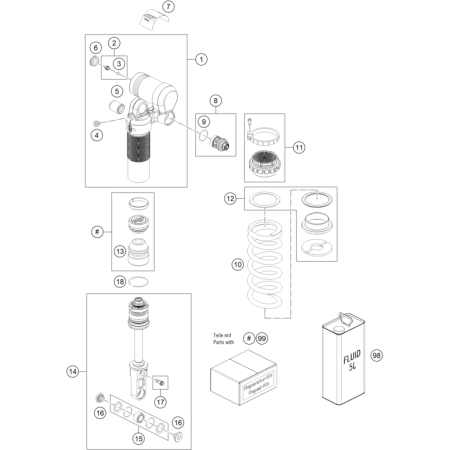 VUE ECLATEE AMORTISSEUR...