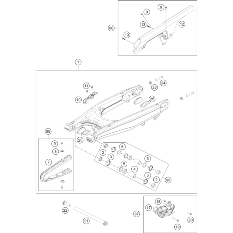 VUE ECLATEE BRAS OSCILLANT HUSQVARNA 701 ENDURO 2026