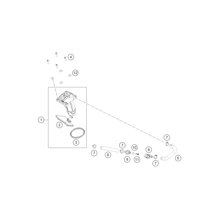VUE ECLATEE POMPE A ESSENCE HUSQVARNA 701 ENDURO 2026