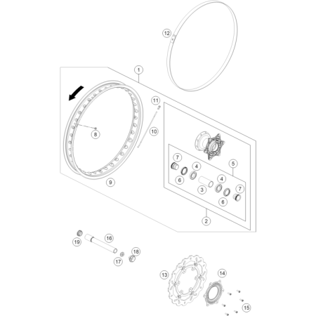 VUE ECLATEE ROUE AVANT...