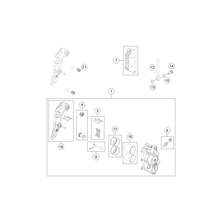 VUE ECLATEE ETRIER DE FREIN AVANT HUSQVARNA 701 ENDURO 2026